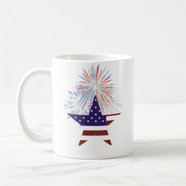 Patriotische US-Tasse Kaffeetasse (Links)