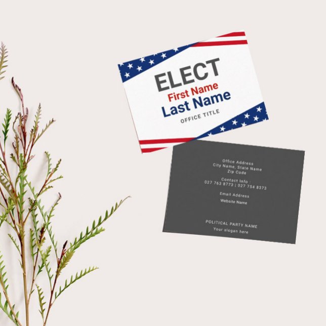 Patriotische US-Wahlkampfkarte Visitenkarte (Von Creator hochgeladen)