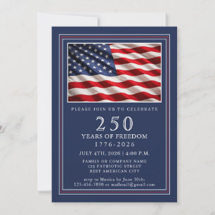 Patriotische USA 250-Jahres-Jubiläumsfeier Einladung