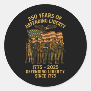 Patriotische USA-Armee US-Militärparade 250. Jahre Runder Aufkleber
