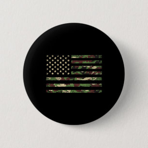 Patriotische USA-Flagge 4. Juli Camo Amerikanische Button