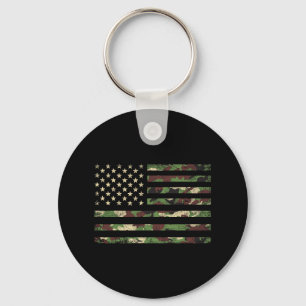 Patriotische USA-Flagge 4. Juli Camo Amerikanische Schlüsselanhänger