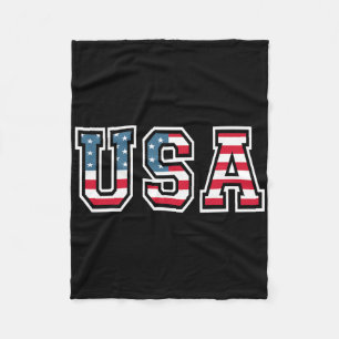 Patriotische USA-Flagge 4. Juli für Männer Frauen Fleecedecke