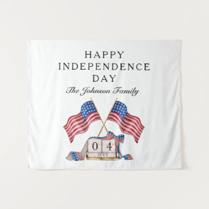 Patriotische USA-Flagge 4. Juli Wandteppich