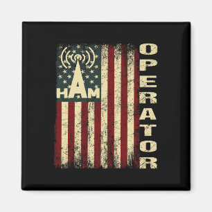 Patriotische USA-Flagge Amateurfunk Amateurfunkbet Magnet