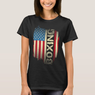 Patriotische USA-Flagge Boxen Kickboxen Kickboxer  T-Shirt