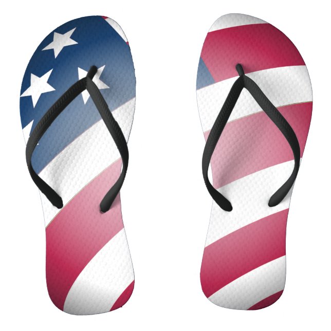 Patriotische USA-Flagge, Cool Flip Flops (Fußbett)