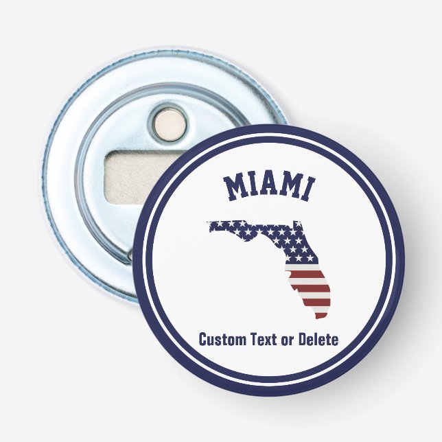 Patriotische USA Flagge | Florida-Karten-| Ihre Flaschenöffner (Vorderseite)