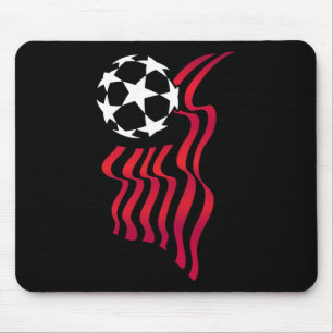 Patriotische USA-Flagge Fußballliebhaber für Fraue Mousepad