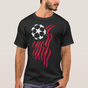 Patriotische USA-Flagge Fußballliebhaber für Fraue T-Shirt