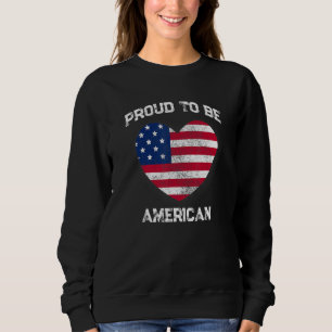 Patriotische USA-Flagge Herz Stolz ein Amerikaner Sweatshirt