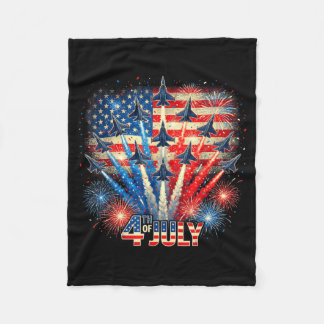 Patriotische USA-Flagge-Kampfjets lustig 4. Juli Fleecedecke