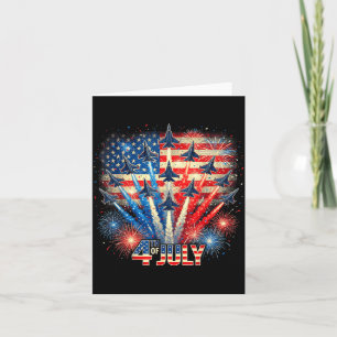 Patriotische USA-Flagge-Kampfjets lustig 4. Juli Karte