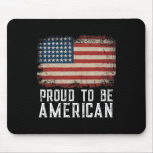 Patriotische USA-Flagge Stolz, amerikanischer Bürg Mousepad