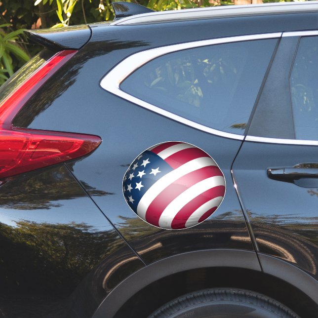 Patriotische USA Flaggen Cooler Globe Aufkleber (Auto Seite)
