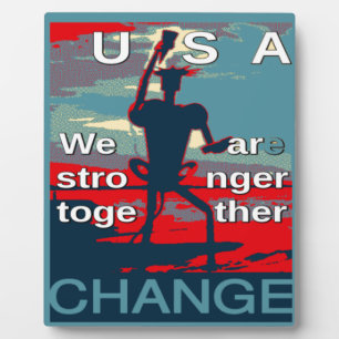 Patriotische USA-Hoffnung Grafikdesign für Kunstdr Fotoplatte