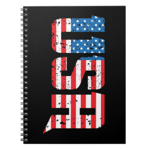 Patriotische USA in Red, White und Blue Notizblock