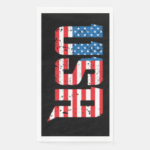 Patriotische USA in Red, White und Blue Serviette