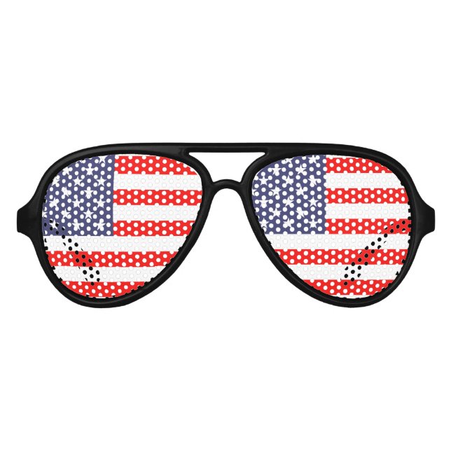 Patriotische USA-Party-Brille | Amerikanische Fahn Sonnenbrille (Vorderseite)
