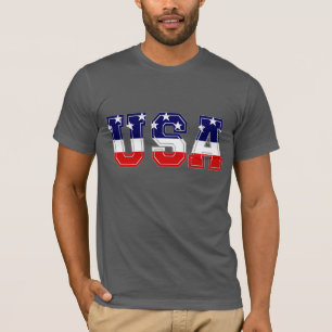 Patriotische USA Sterne und Streifen T-Shirt