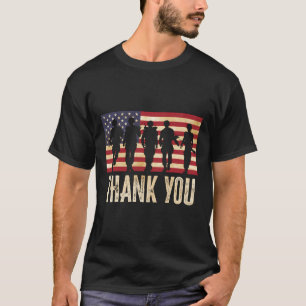 Patriotische Veteranen 4. Juli Vielen Dank, Amerik T-Shirt