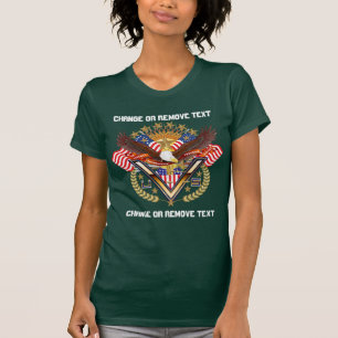 Patriotische Veteranen-Frauen Camouflag T-Shirt