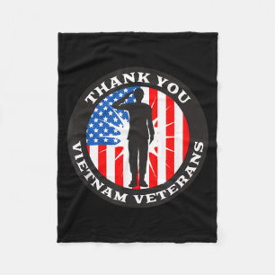 Patriotische Veteranenflagge - Dank an die Vietnam Fleecedecke