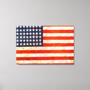 Patriotische Vintage amerikanische Leinwanddruck