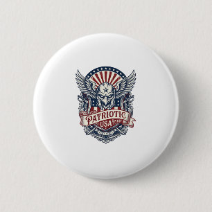 Patriotische Wächtermaske Freiheit Militär Inspiri Button