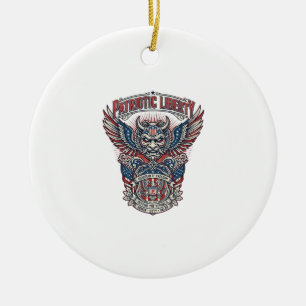 Patriotische Wächtermaske Freiheit Militärisch Ins Keramik Ornament