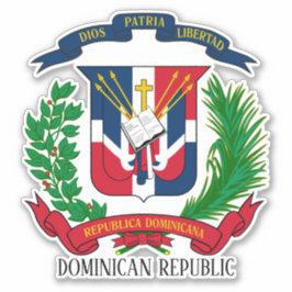 Patriotische Wappen der Dominikanischen Republik Aufkleber