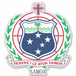 Patriotische Wappenküste Samoas Aufkleber