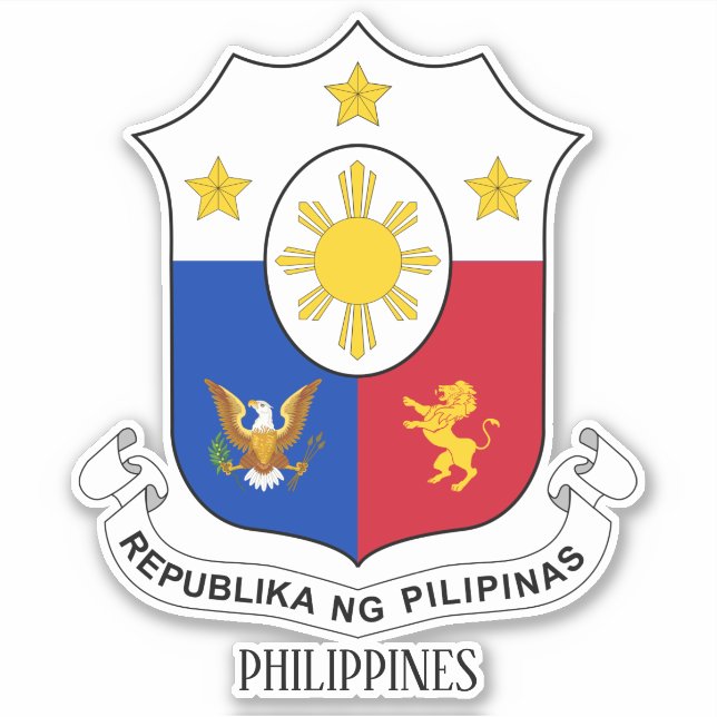 Patriotische Wappenpolizei der Philippinen Aufkleber (Vorderseite)