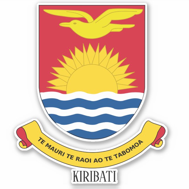 Patriotische Wappenpolizei Kiribati Aufkleber (Vorderseite)