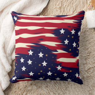 Patriotische Waves Kissen