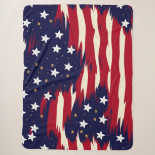 Patriotische Waves Sherpadecke