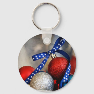 Patriotische Weihnachten Schlüsselanhänger