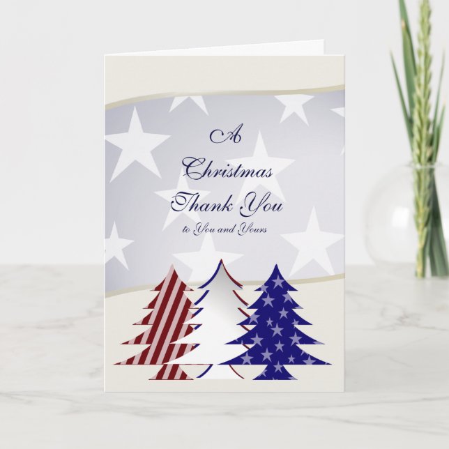 Patriotische Weihnachtsbäume, Militärhilfe, danke (Vorderseite)