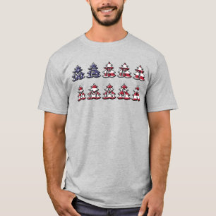 Patriotische Weihnachtsbaumen Merry XMAS T-Shirt