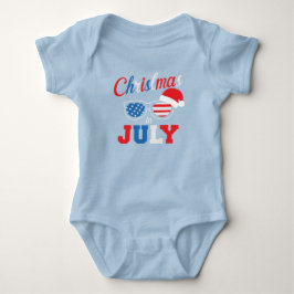 Patriotische Weihnachtsjuliunisex Baby Strampler