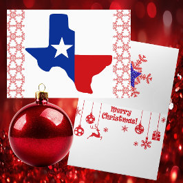 Patriotische Weihnachtskarte Texas Feiertagskarte