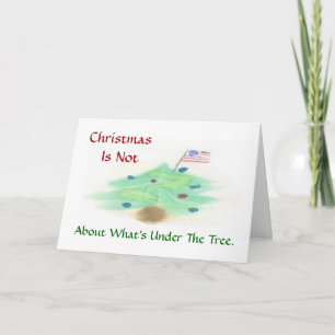 Patriotische Weihnachtskarte Watercolor - Ver. 7 Feiertagskarte