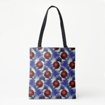PATRIOTISCHE WEISSE BLAU ROSE UND TUFTED PATTERN