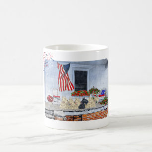 Patriotische Weizen- und schwarze Schottische Terr Kaffeetasse