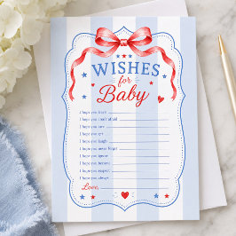 Patriotische Wünsche für Baby-Karte Begleitkarte
