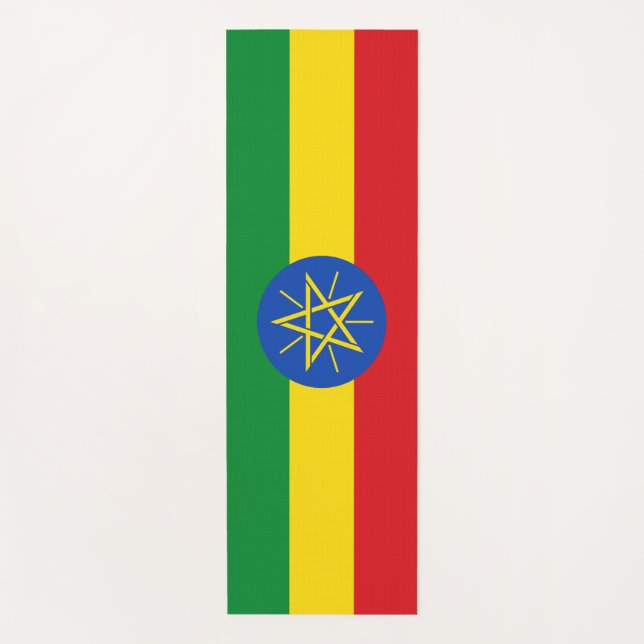 Patriotische Yoga Mats mit der Flagge Äthiopiens Yogamatte (Vorderseite)