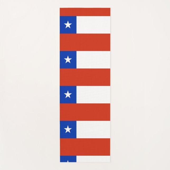 Patriotische Yoga Mats mit der Flagge des Chilen Yogamatte (Vorderseite)