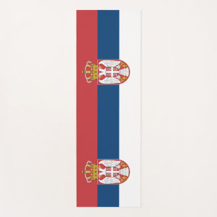 Patriotische Yoga Mats mit der Flagge Serbiens Yogamatte