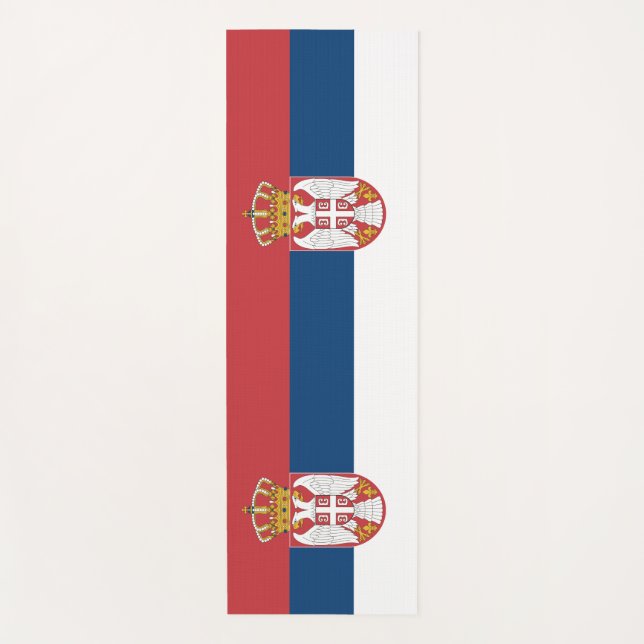 Patriotische Yoga Mats mit der Flagge Serbiens Yogamatte (Vorderseite)