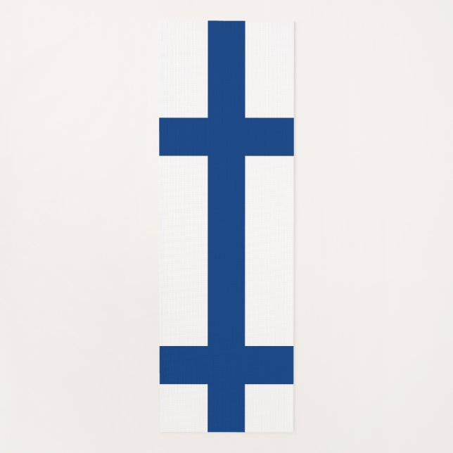 Patriotische Yoga Mats mit finnischer Flagge Yogamatte (Vorderseite)